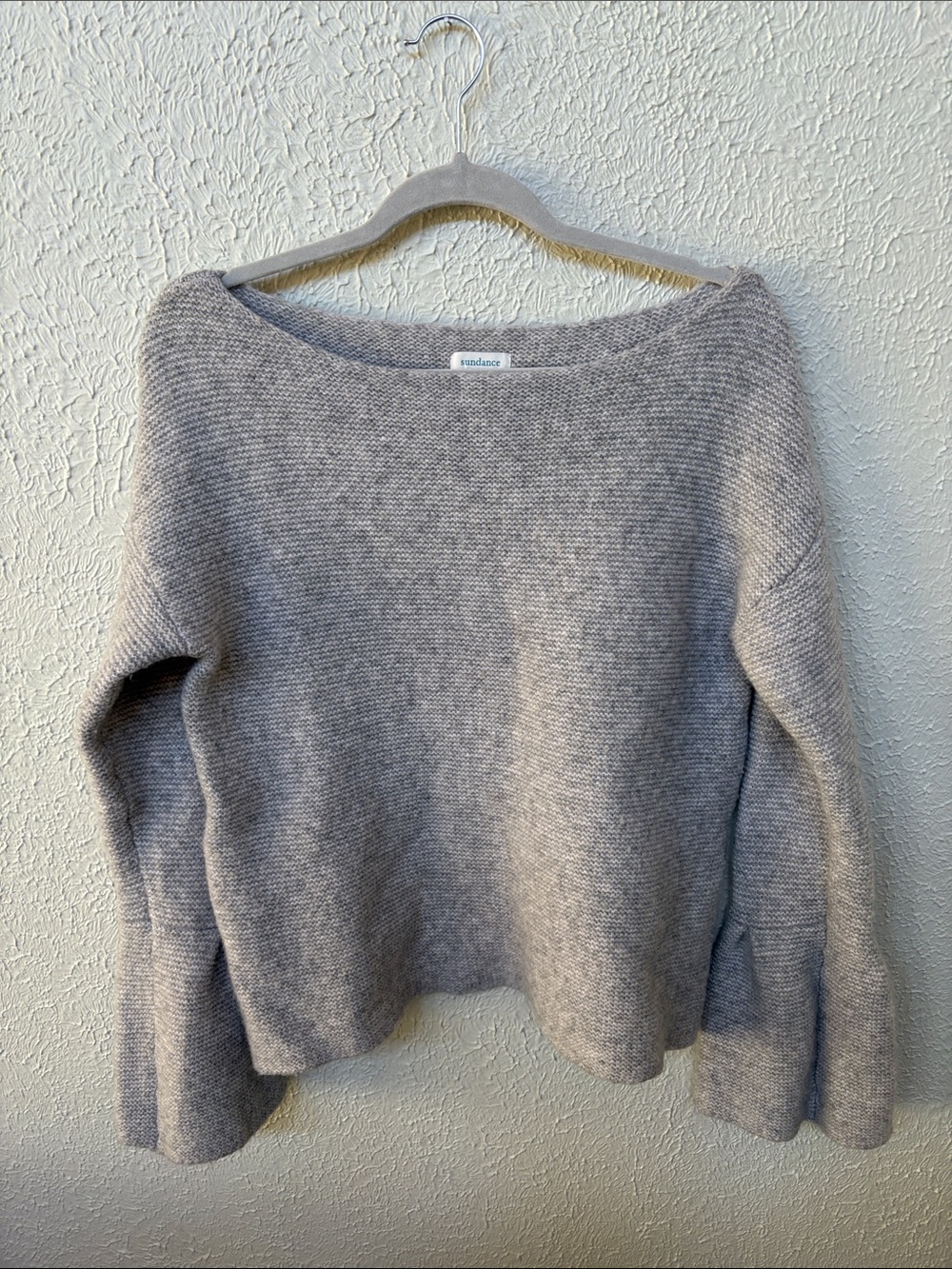 SUNDANCE Knit Boatneck Sweater with Flare Sleeves